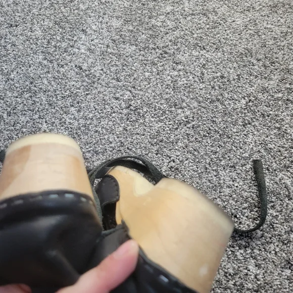 Loeffler Randall X Sven ankle tie clogs Black Leather 40 8.5 9 - Picture 7 of 13